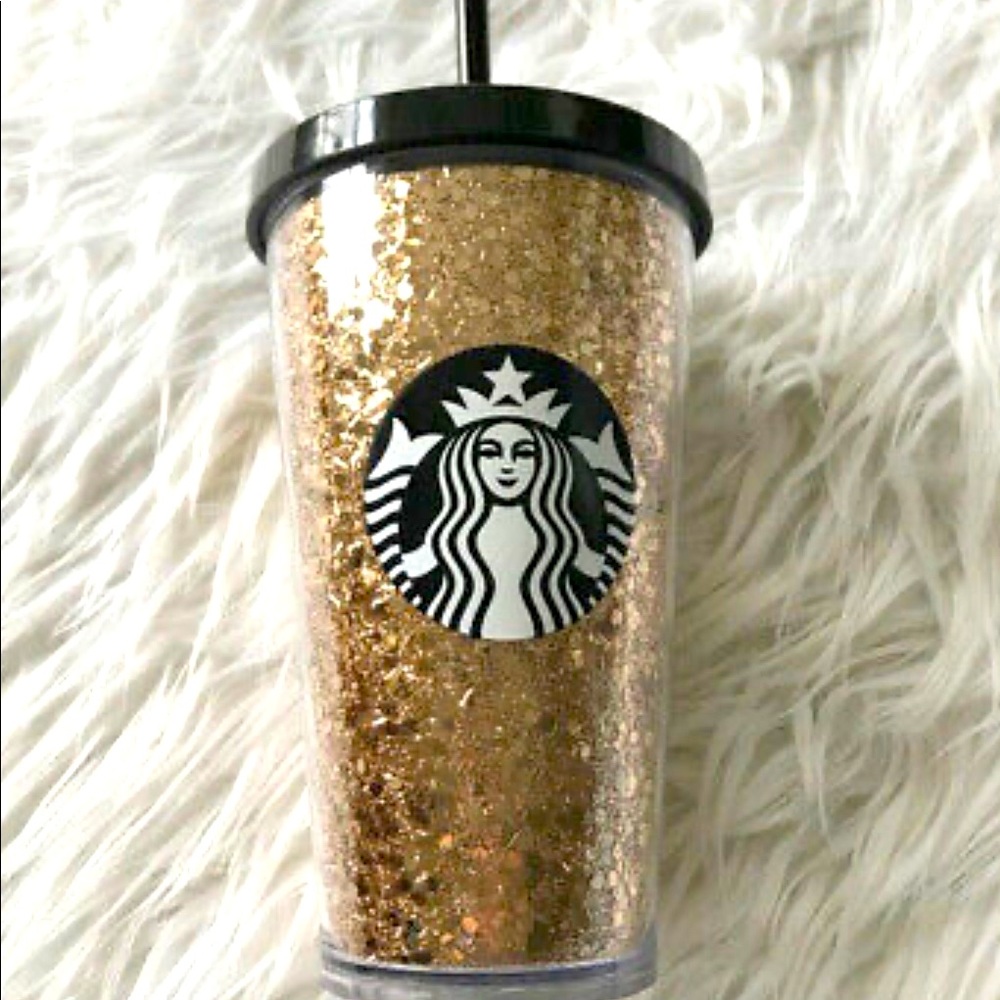 New Starbucks Black and gold 16 oz tumbler 2018 holiday